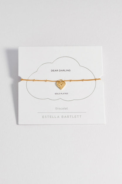 Engraved Heart Padlock Bracelet