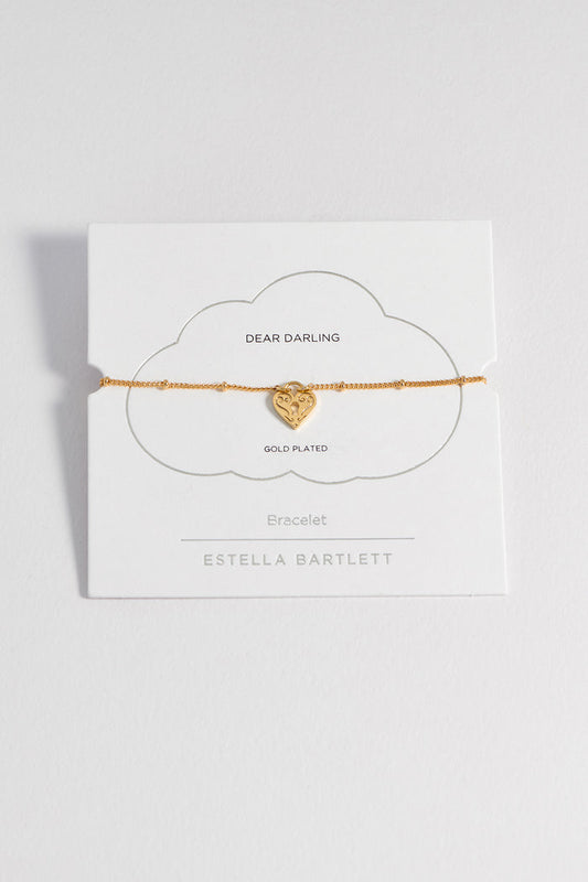 Engraved Heart Padlock Bracelet