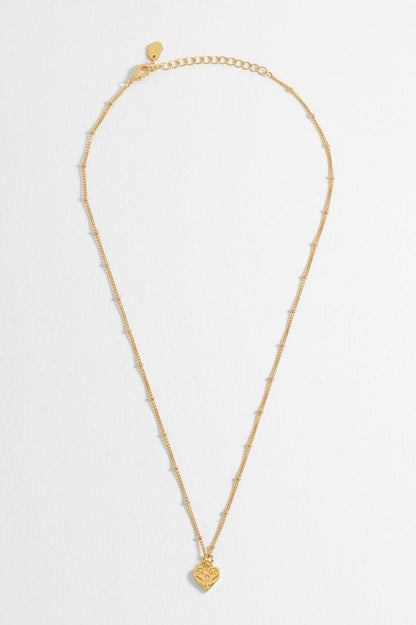 Engraved Heart Padlock Necklace