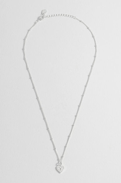 Engraved Heart Padlock Necklace