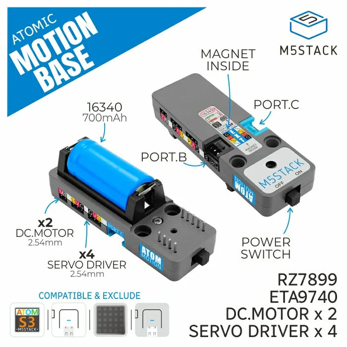 [EOL] ATOMIC Motion Base (STM32F030) - m5stack-store