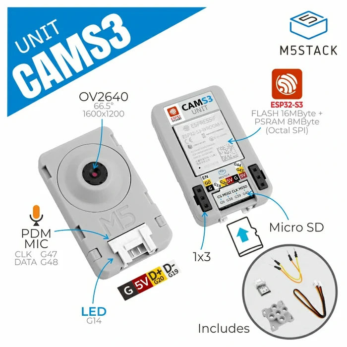 [EOL] Unit CamS3 Wi-Fi Camera (OV2640) - m5stack-store