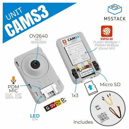[EOL] Unit CamS3 Wi-Fi Camera (OV2640) - m5stack-store