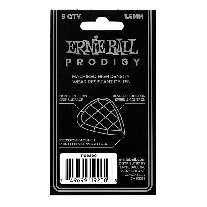 Ernie Ball 9200 Prodigy 1.5mm Mini Guitar Picks Black