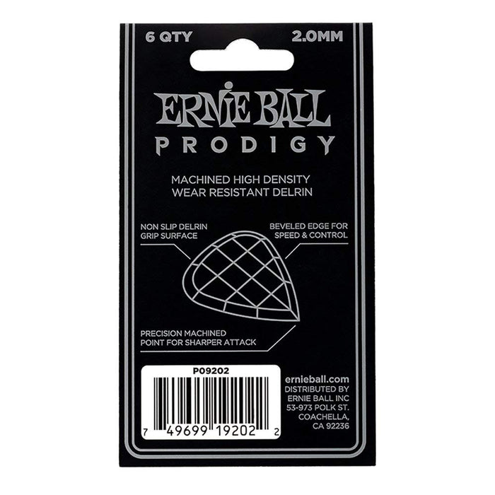Ernie Ball 9202 Prodigy 2.0mm Standard Guitar Picks White