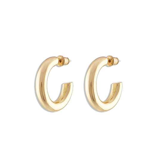 Everyday Hoops - lightweight 14k gold filled 25mm hoop earrings