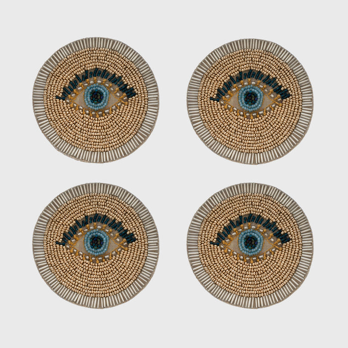 EVIL EYE COASTERS, SET OF FOUR