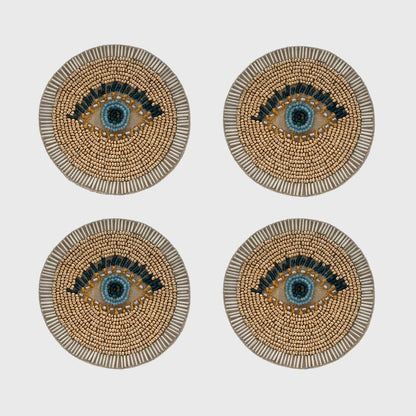 EVIL EYE COASTERS, SET OF FOUR
