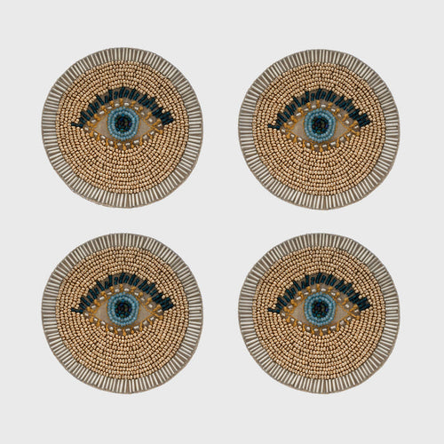 EVIL EYE COASTERS, SET OF FOUR