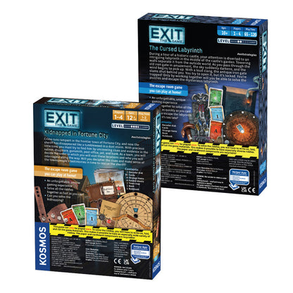 EXIT: The Game, Season 5a Two-Pack: The Cursed Labyrinth & Kidnapped in Fortune City Games Thames & Kosmos
