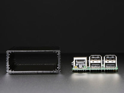 Extruded Aluminum Enclosure Box - 100mm x 67mm x 26mm by The Pi Hut - The Pi Hut