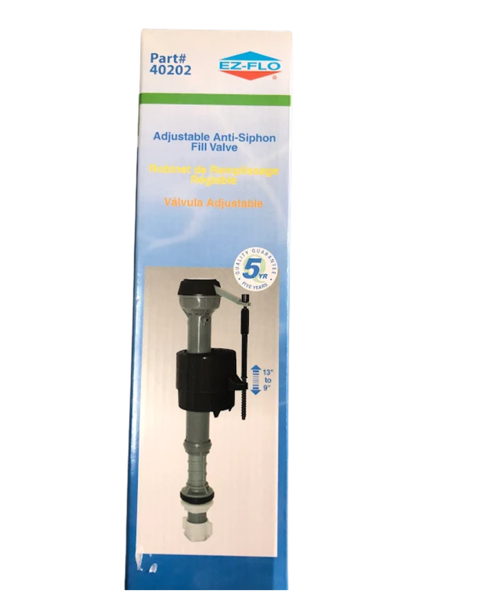 EZ-FLO AJUSTABLE ANTI-SIPHON FILL VALVE - 40202 MEGA
