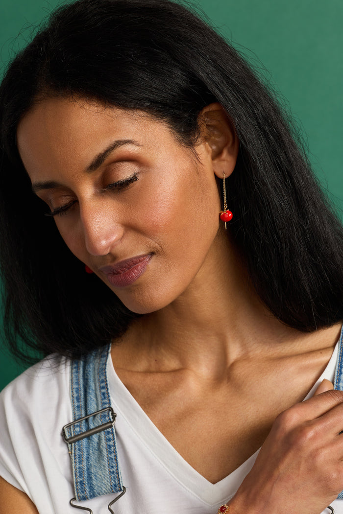 Farmers' Market Tomato Threader Earrings