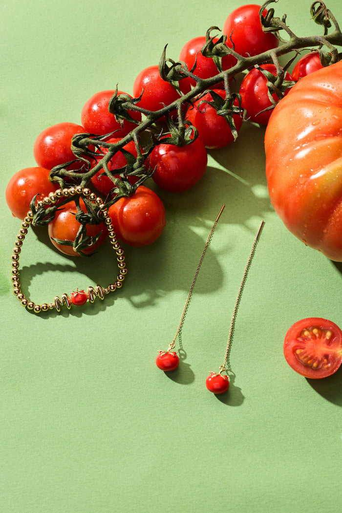 Farmers' Market Tomato Threader Earrings