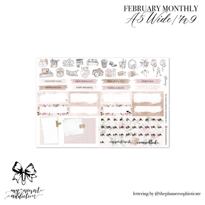 FEBRUARY 2026 A5 WIDE MONTHLY
