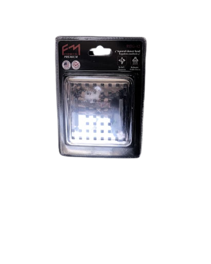 FERMETAL PREMIUM 4" SQUARED SHOWER HEAD - REG-42 MEGA