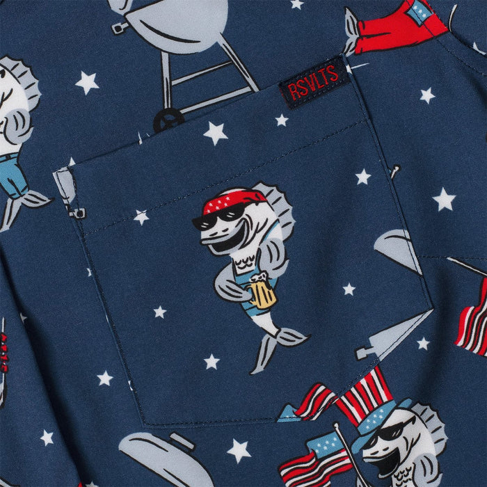 RSVLTS RSVLTS American Collection "American Fish" _ Women's KUNUFLEX Short Sleeve Shirt