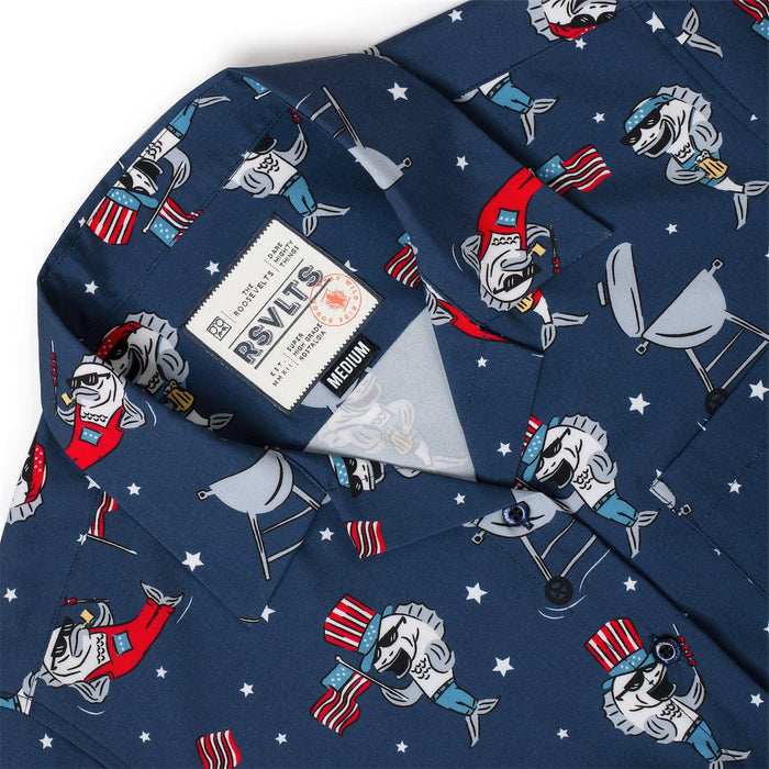 RSVLTS RSVLTS American Collection "American Fish" _ Women's KUNUFLEX Short Sleeve Shirt