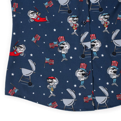 RSVLTS RSVLTS American Collection "American Fish" _ Women's KUNUFLEX Short Sleeve Shirt