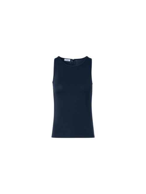Designer Fitted Speedo Top in Stretch Modal Jersey - navy - blue