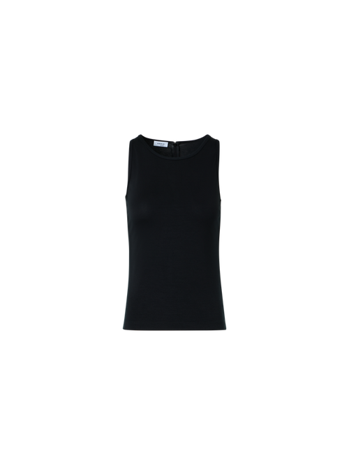 Designer Fitted Speedo Top in Stretch Modal Jersey - black