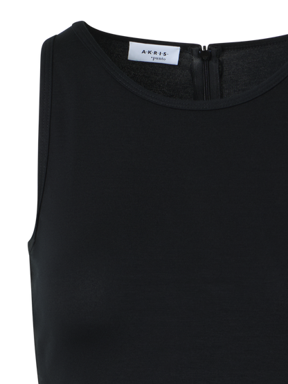 Designer Fitted Speedo Top in Stretch Modal Jersey - black