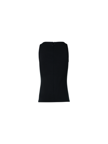 Designer Fitted Speedo Top in Stretch Modal Jersey - black