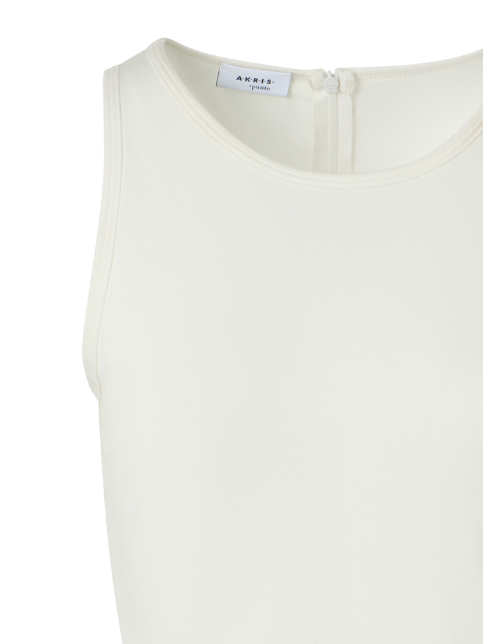 Designer Fitted Speedo Top in Stretch Modal Jersey - ecru
