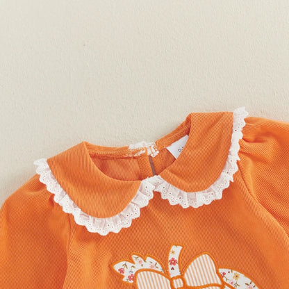 FLORAL PUMPKIN Collar Romper