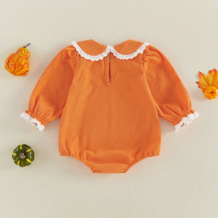 FLORAL PUMPKIN Collar Romper