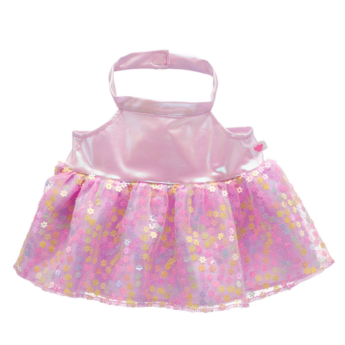 Flower Sequin Teddy Bear Dress