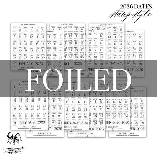 FOILED 2026 DATES - STACKED STYLE