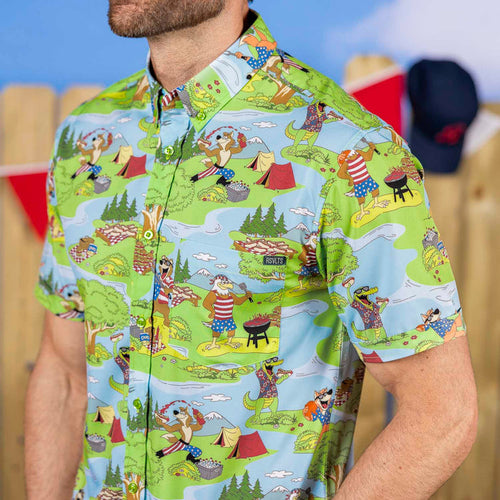 RSVLTS RSVLTS Short Sleeve Shirt Forest Fourth – KUNUFLEX Short Sleeve Shirt Forest Fourth – KUNUFLEX Short Sleeve Shirt