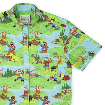 RSVLTS XS RSVLTS Short Sleeve Shirt Forest Fourth – KUNUFLEX Short Sleeve Shirt Forest Fourth – KUNUFLEX Short Sleeve Shirt