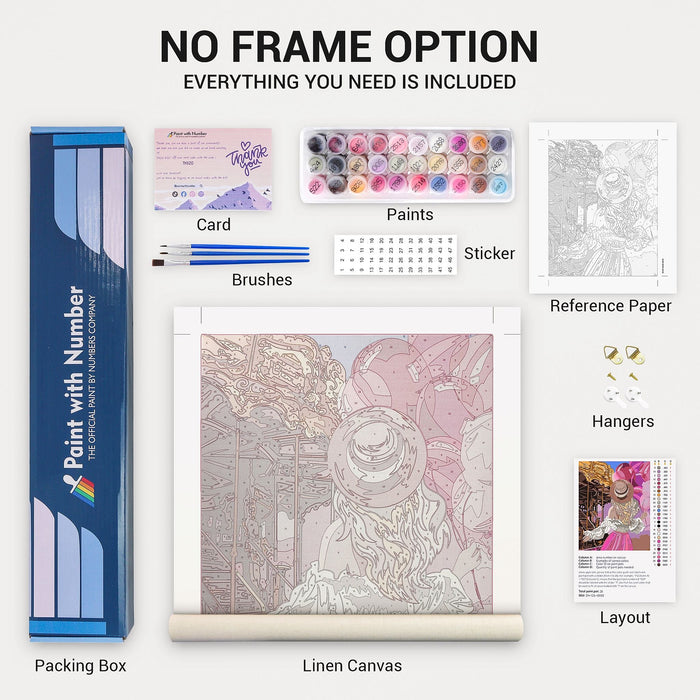 Forest Through A Bear Paint By Numbers Kit With No Frame