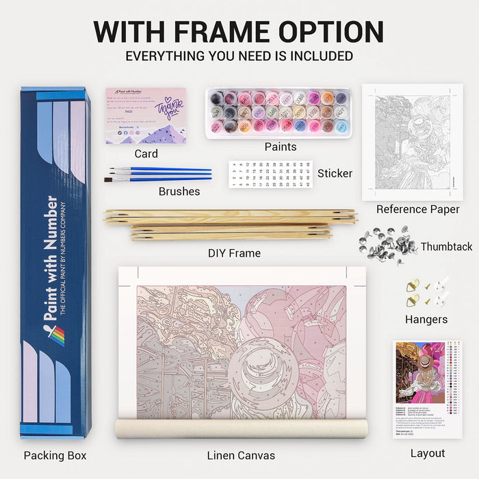 Forest Through A Bear Paint By Numbers Kit With Frame