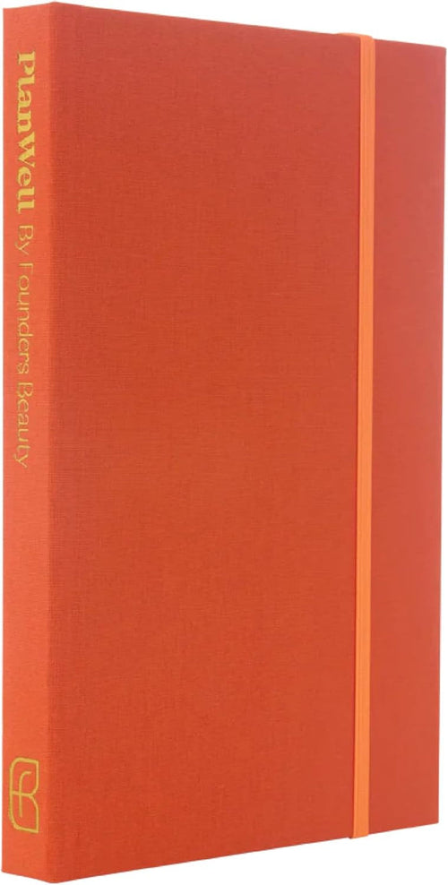 Founders Beauty PlanWell Planner - 90-Day Undated Ritual & Wellness Journal - Meal Planner, Wellness Prompts, Daily Gratitude - 100% Sustainable - 5.5" x 8.4" (Mandarin)