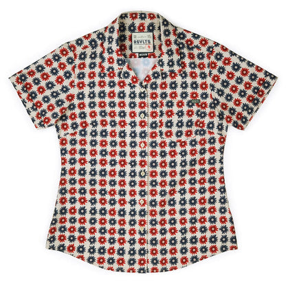 RSVLTS XS RSVLTS Women's Short Sleeve Shirt Freedom Flowers – Women's KUNUFLEX Short Sleeve Shirt Freedom Flowers – Women's KUNUFLEX Short Sleeve Shirt