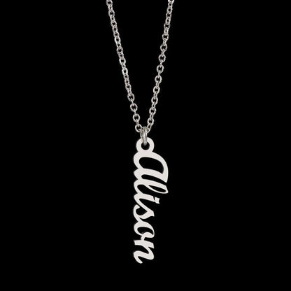 Friend Gift, Vertical Name Necklace: In You, I Found Not Just A Friend