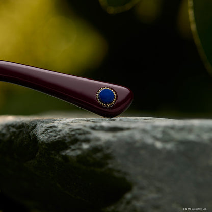 still life - in a jungle star wars x diff eyewear featuring the general leia™ square prescription glasses with a aubergine purple frame detailed temple tip view