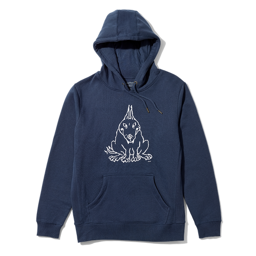George Booth’s Loyal Hound Hoodie in Navy Front