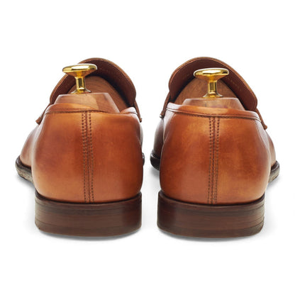 'George' Tan Brown Leather Loafers UK 8.5 E