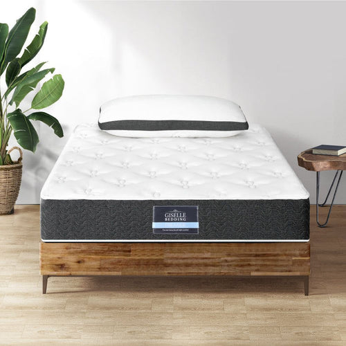 Giselle Bedding 18cm Mattress Medium Soft w/Pillows King Single -Home Living Store - -