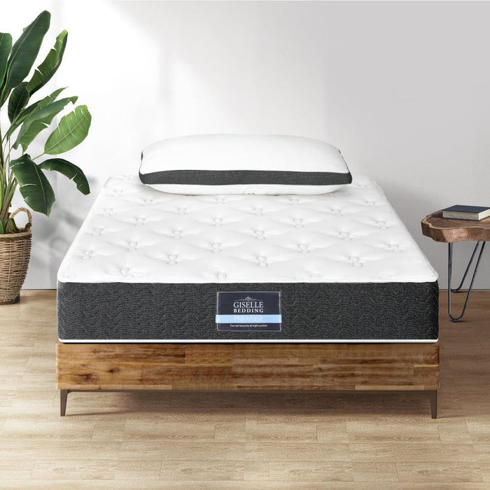 Giselle Bedding 18cm Mattress Medium Soft w/Pillows Single -Home Living Store - -