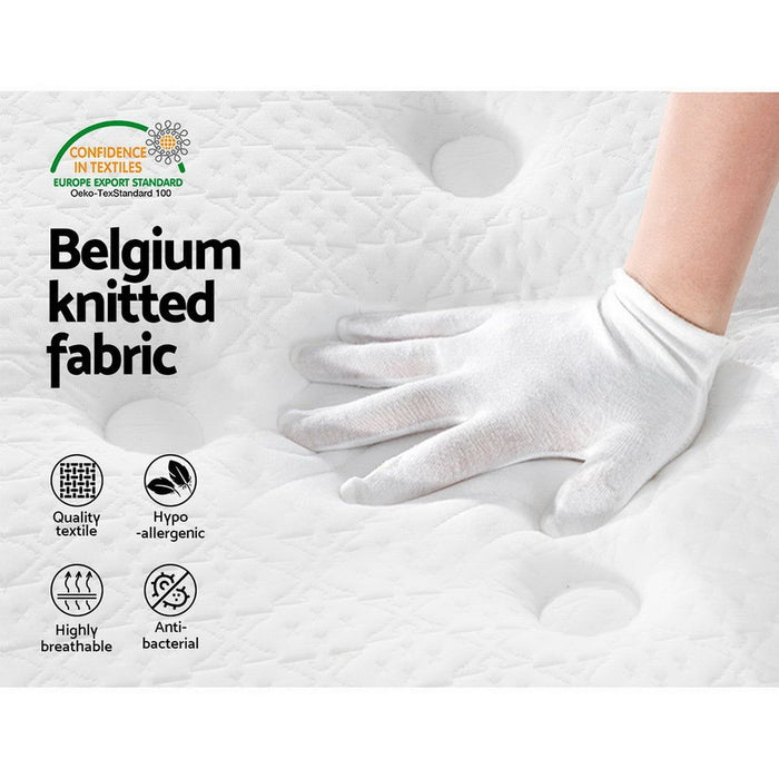 Giselle Bedding 21cm Mattress Euro Top King Single -Home Living Store - -