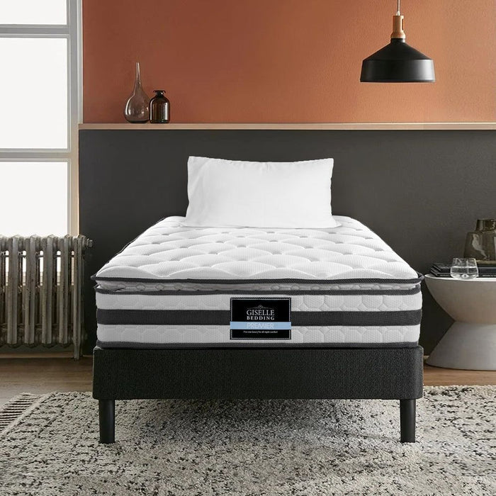 Giselle Bedding 21cm Mattress Pillow Top King Single -Home Living Store - -