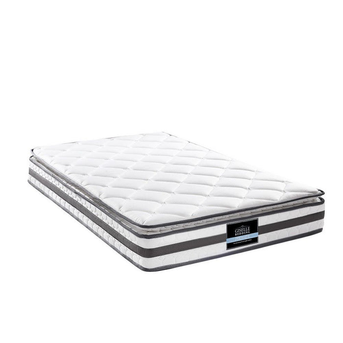 Giselle Bedding 21cm Mattress Pillow Top King Single -Home Living Store - -