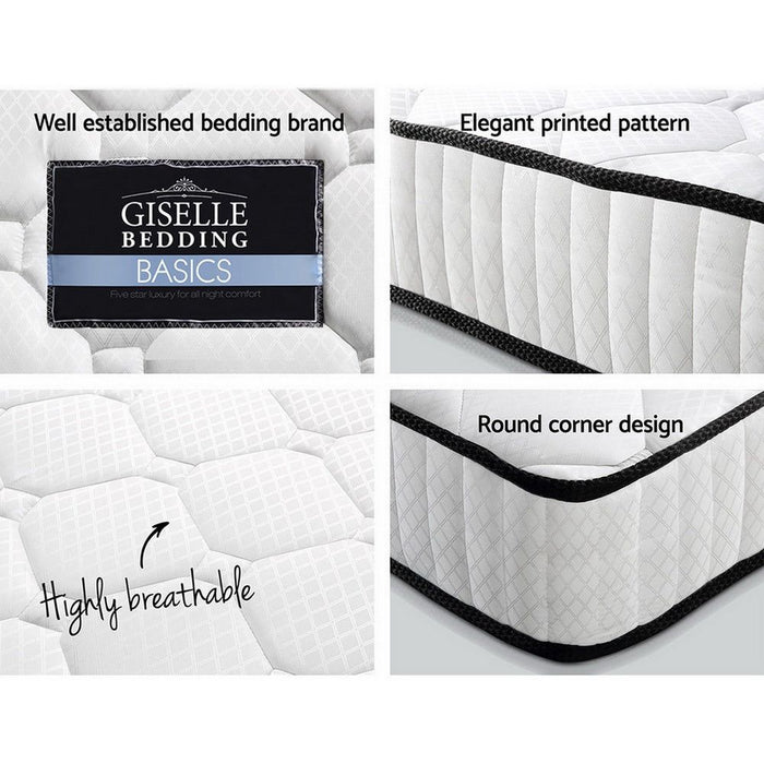 Giselle Bedding 21cm Mattress Tight Top Double -Home Living Store - -
