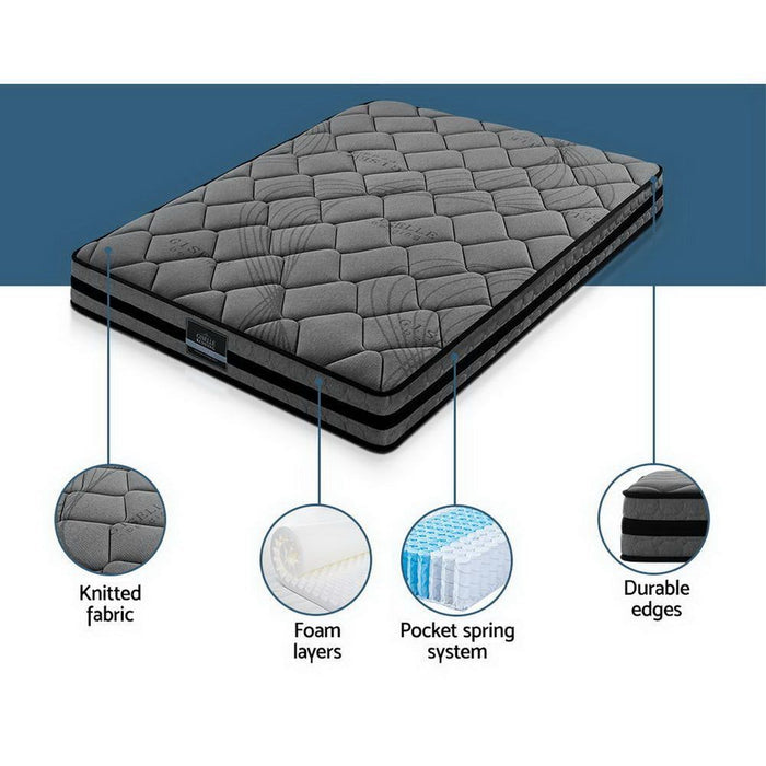 Giselle Bedding 22cm Mattress Medium Firm Single -Home Living Store - -