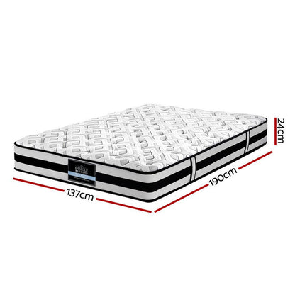 Giselle Bedding 24cm Mattress Super Firm Double -Home Living Store - -